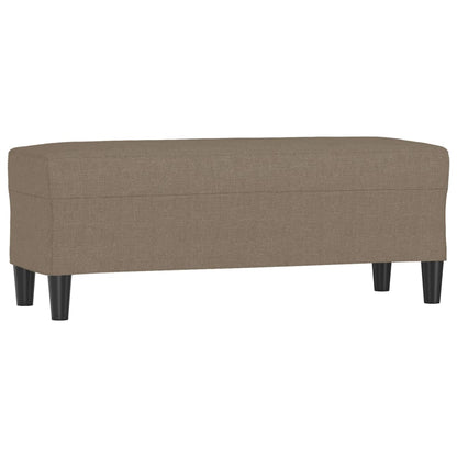 Bankje 100x35x41 cm stof taupe