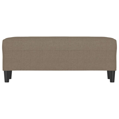 Bankje 100x35x41 cm stof taupe