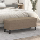 Bankje 100x35x41 cm stof taupe