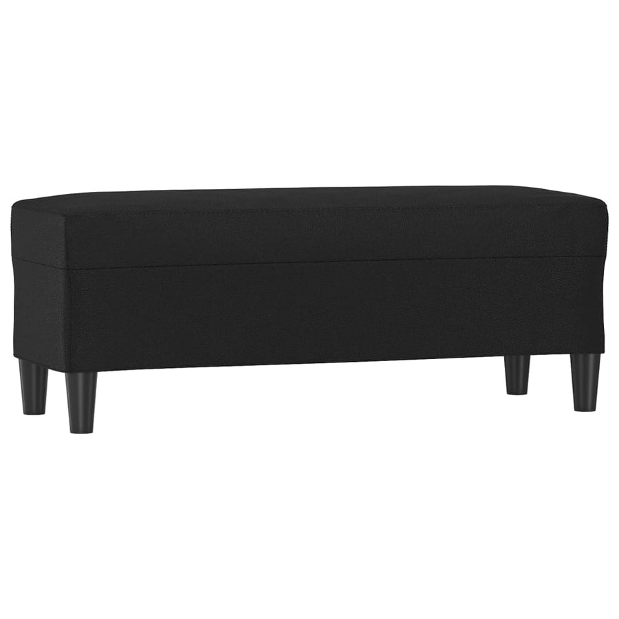Bankje 100X35X41 Cm Kunstleer Zwart