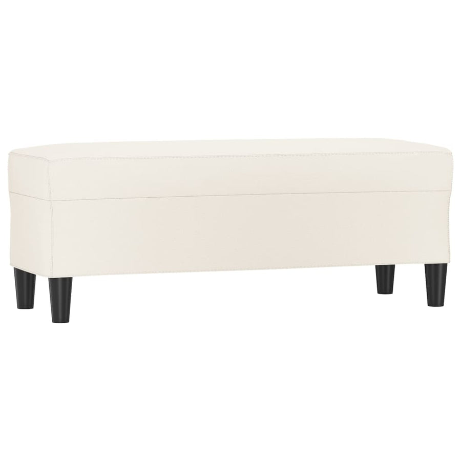 Bankje Kunstleer Kleurig 100 x 35 x 41 cm Crème