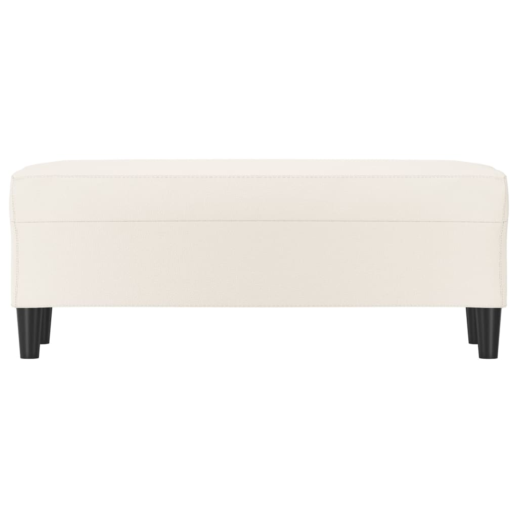 Bankje Kunstleer Kleurig 100 x 35 x 41 cm Crème