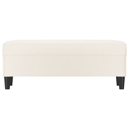 Bankje Kunstleer Kleurig 100 x 35 x 41 cm Crème