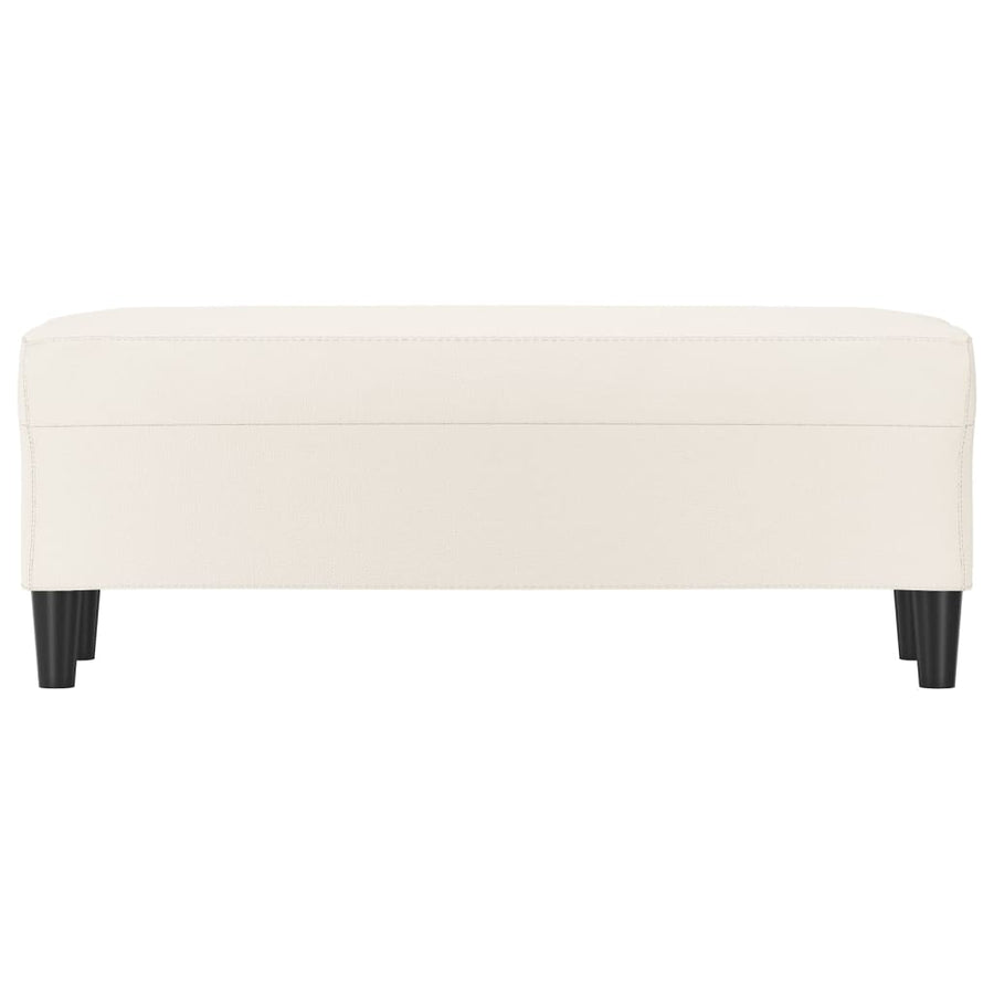 Bankje Kunstleer Kleurig 100 x 35 x 41 cm Crème