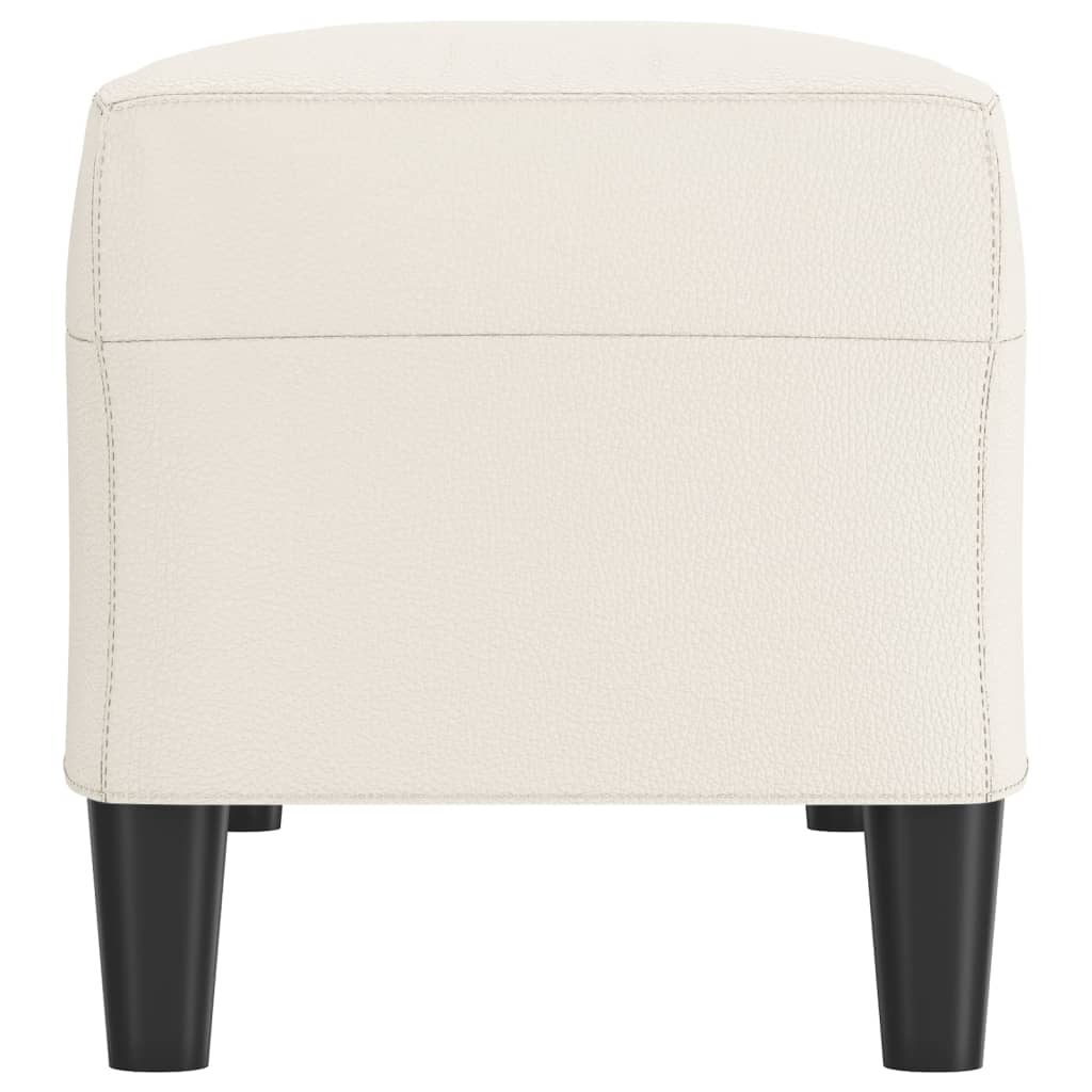 Bankje Kunstleer Kleurig 100 x 35 x 41 cm Crème