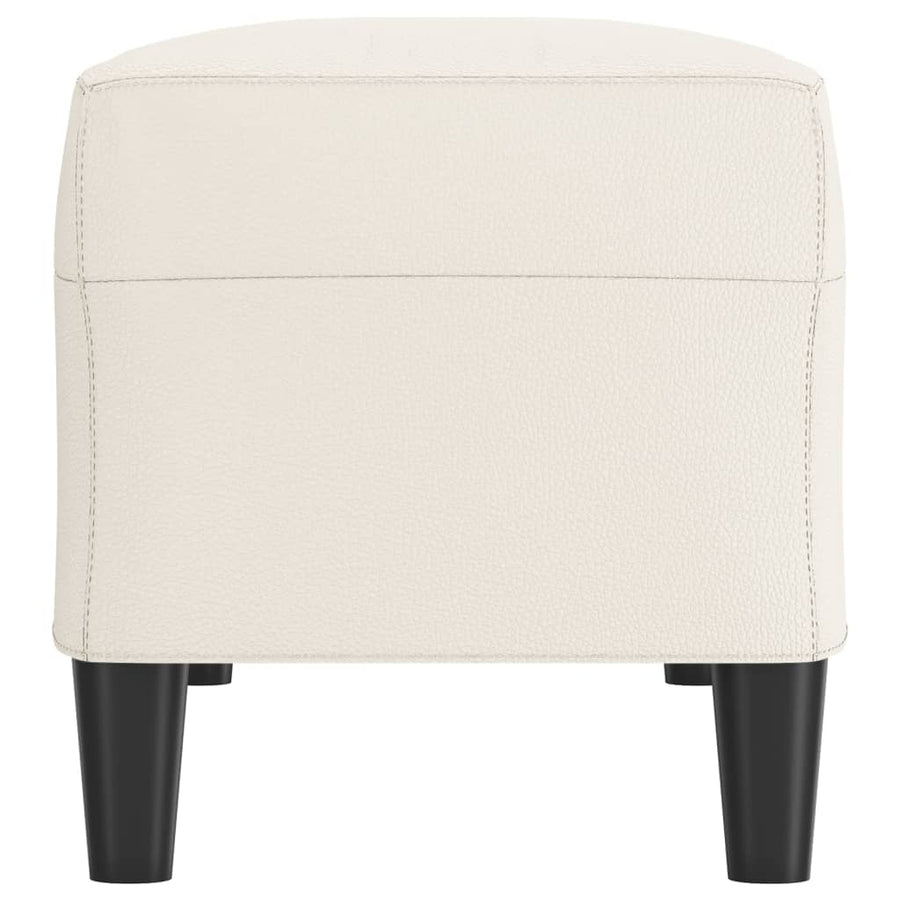 Bankje Kunstleer Kleurig 100 x 35 x 41 cm Crème