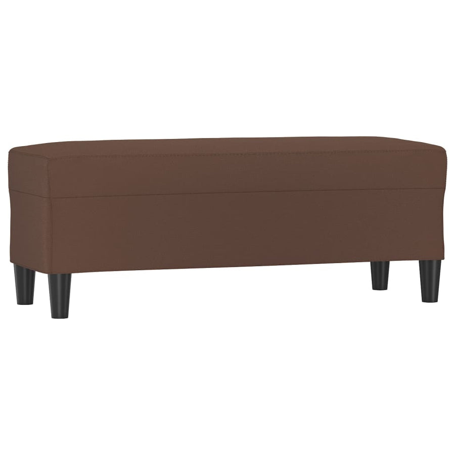 Bankje Kunstleer 100 x 35 x 41 cm Bruin