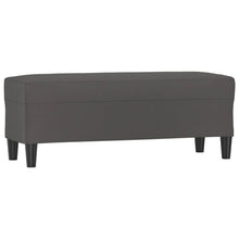 Bankje Kunstleer 100 x 35 x 41 cm Grijs