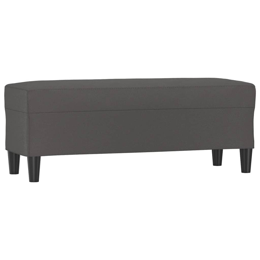 Bankje Kunstleer 100 x 35 x 41 cm Grijs