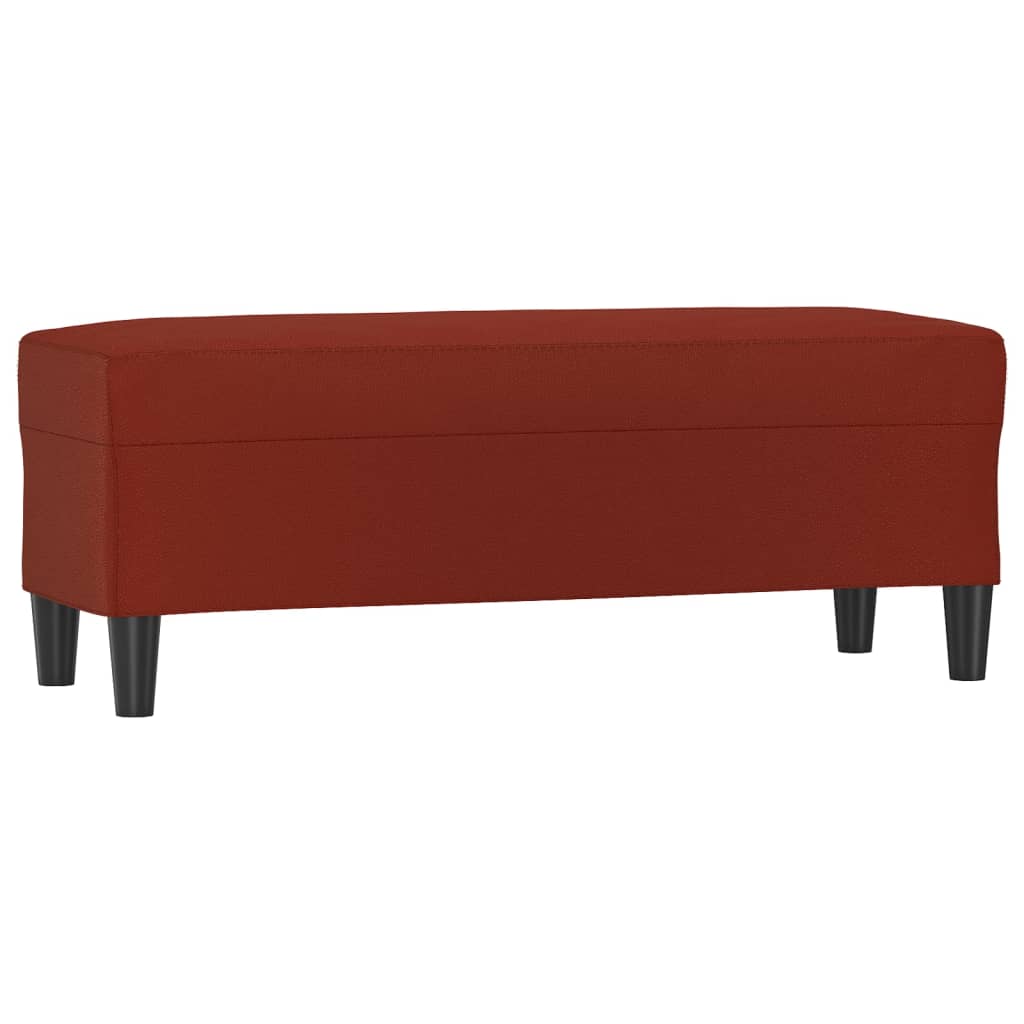 Bankje Kunstleer 100 x 35 x 41 cm Wijnrood