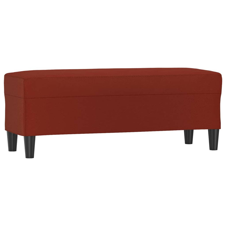 Bankje Kunstleer 100 x 35 x 41 cm Wijnrood