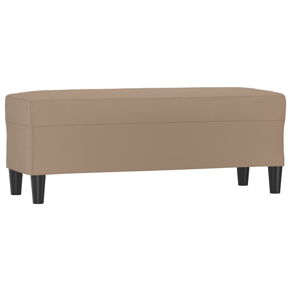 Bankje Kunstleer Kleurig 100 x 35 x 41 cm Cappuccino