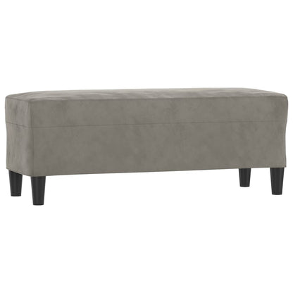 Bankje 100X35X41 Cm Fluweel Lichtgrijs
