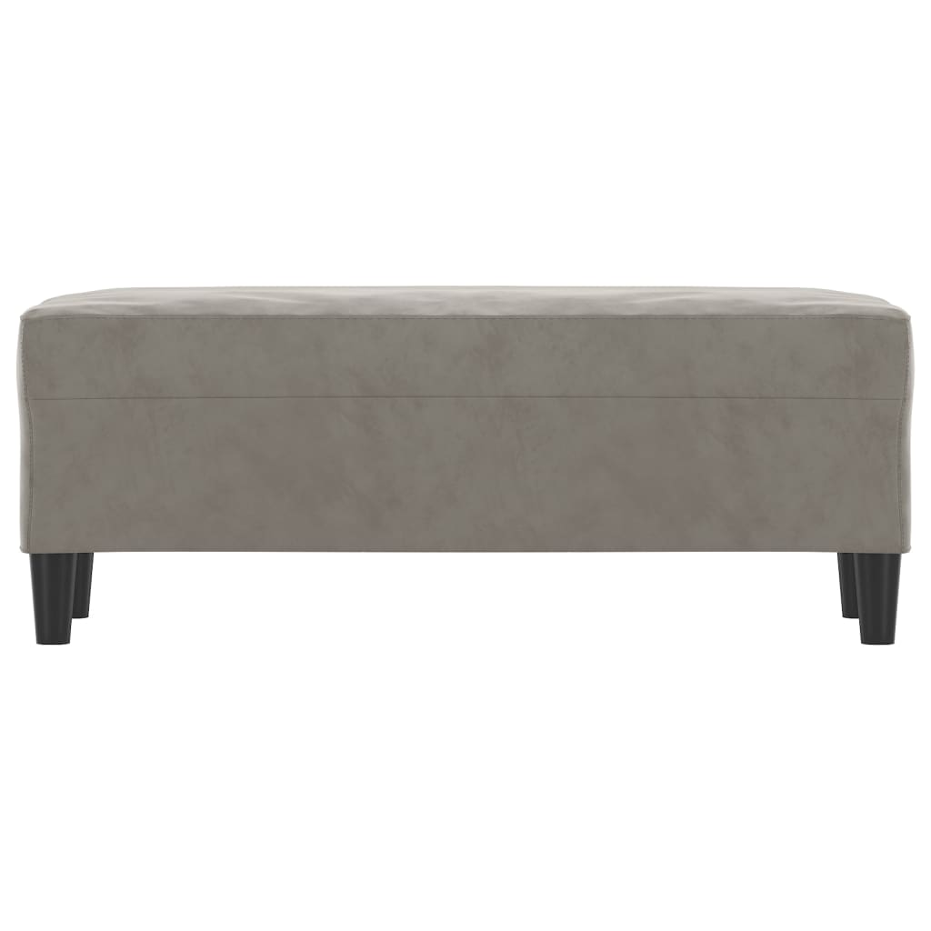 Bankje 100X35X41 Cm Fluweel Lichtgrijs
