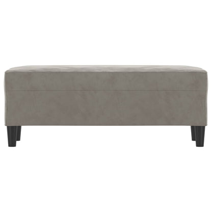 Bankje 100X35X41 Cm Fluweel Lichtgrijs