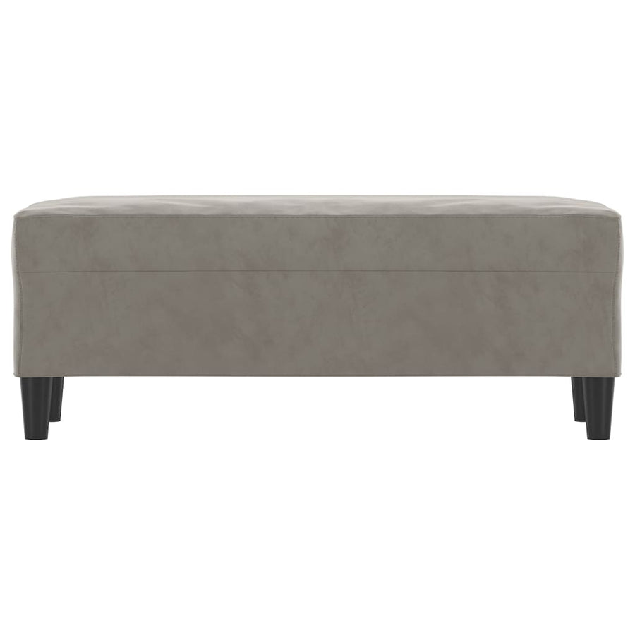 Bankje 100X35X41 Cm Fluweel Lichtgrijs