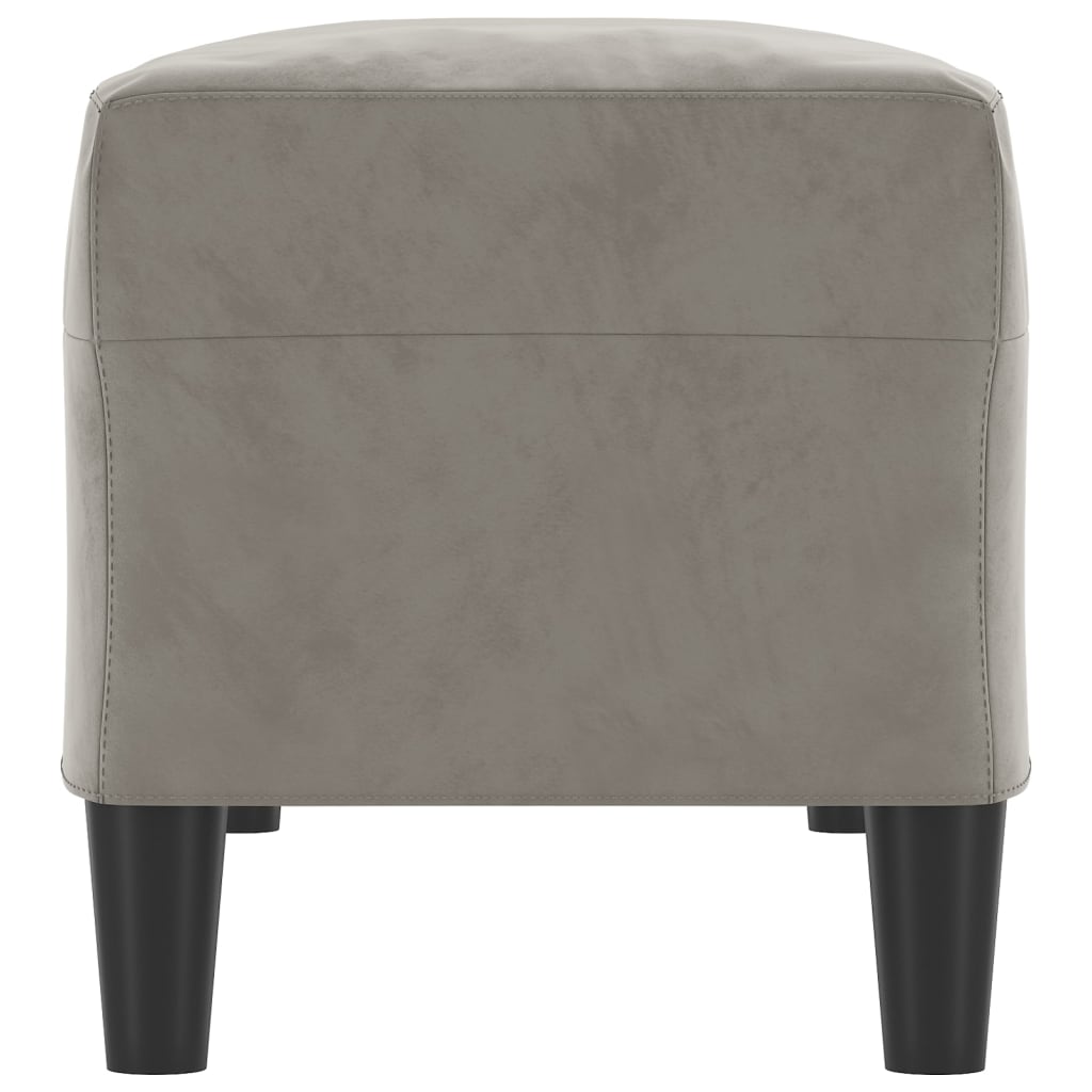 Bankje 100X35X41 Cm Fluweel Lichtgrijs