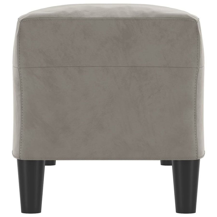 Bankje 100X35X41 Cm Fluweel Lichtgrijs