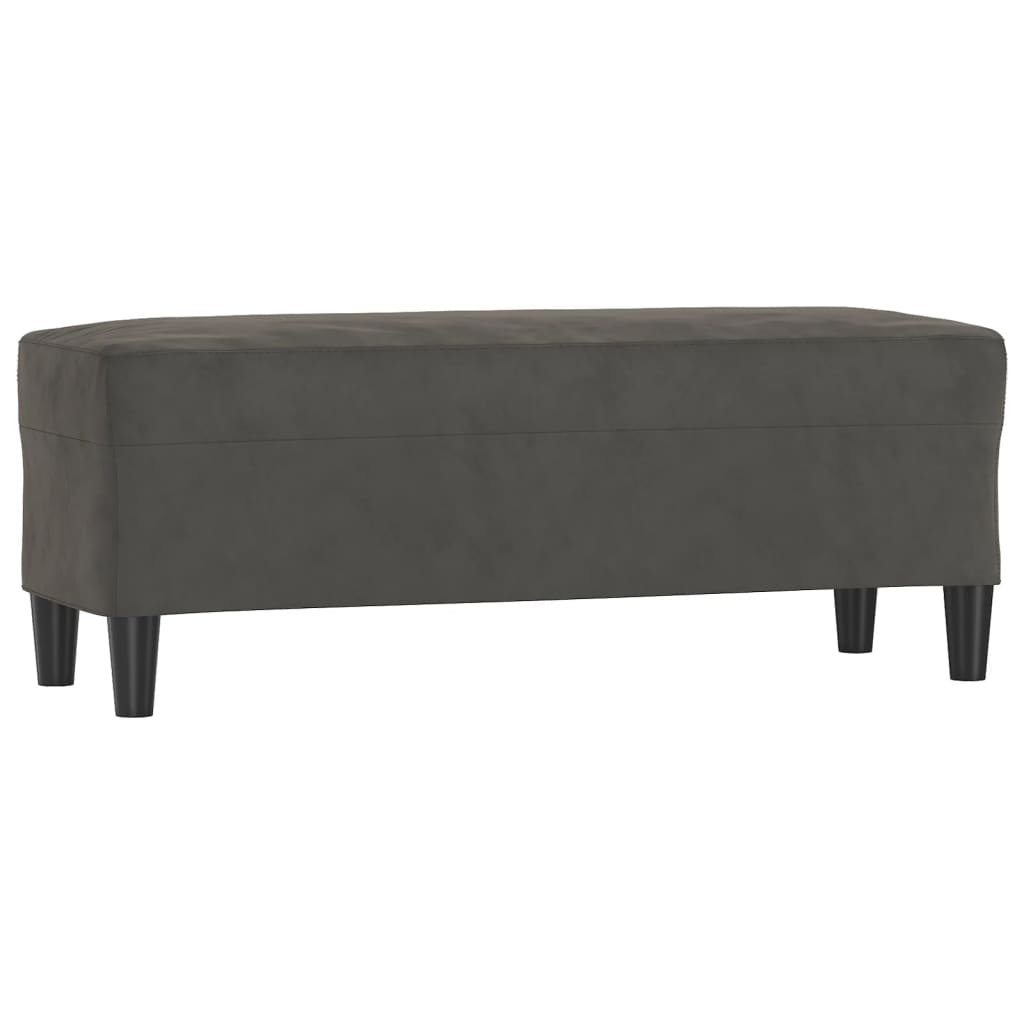 Bankje 100X35X41 Cm Fluweel Donkergrijs