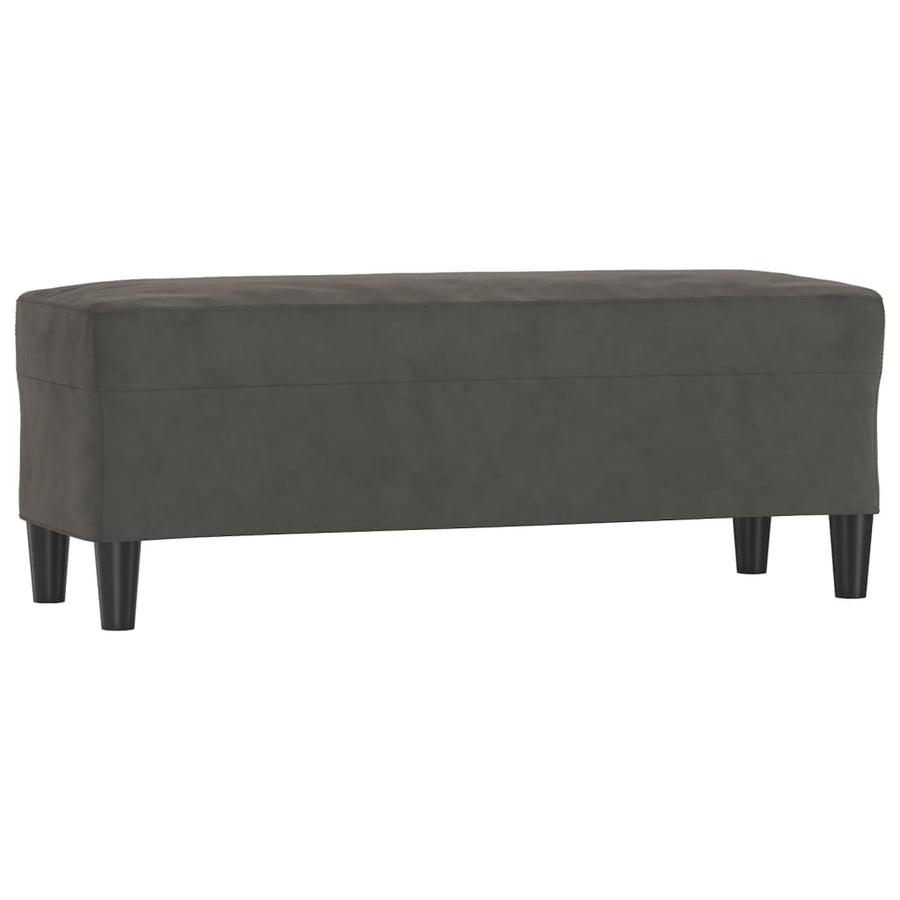 Bankje 100X35X41 Cm Fluweel Donkergrijs