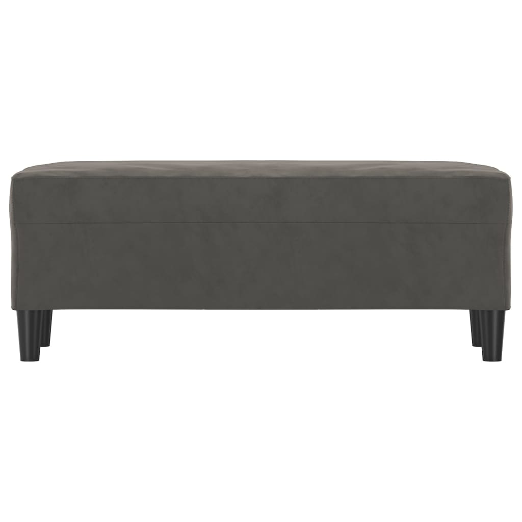 Bankje 100X35X41 Cm Fluweel Donkergrijs