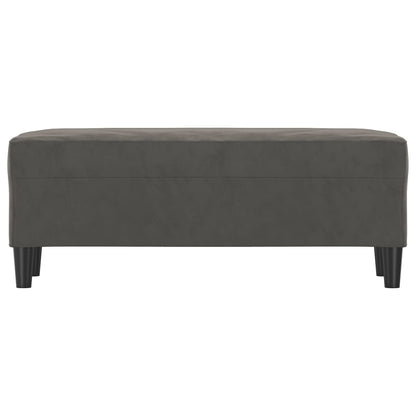 Bankje 100X35X41 Cm Fluweel Donkergrijs