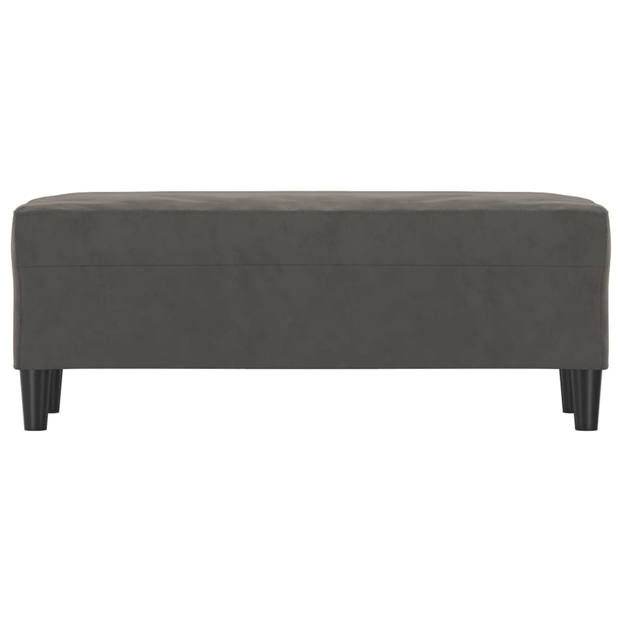 Bankje 100X35X41 Cm Fluweel Donkergrijs