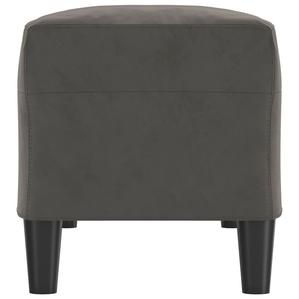 Bankje 100X35X41 Cm Fluweel Donkergrijs