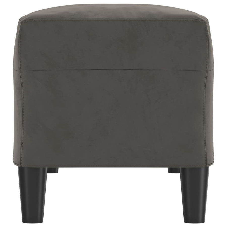 Bankje 100X35X41 Cm Fluweel Donkergrijs