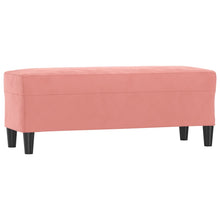 Bankje 100X35X41 Cm Fluweel Roze 100 x 35 x 41 cm