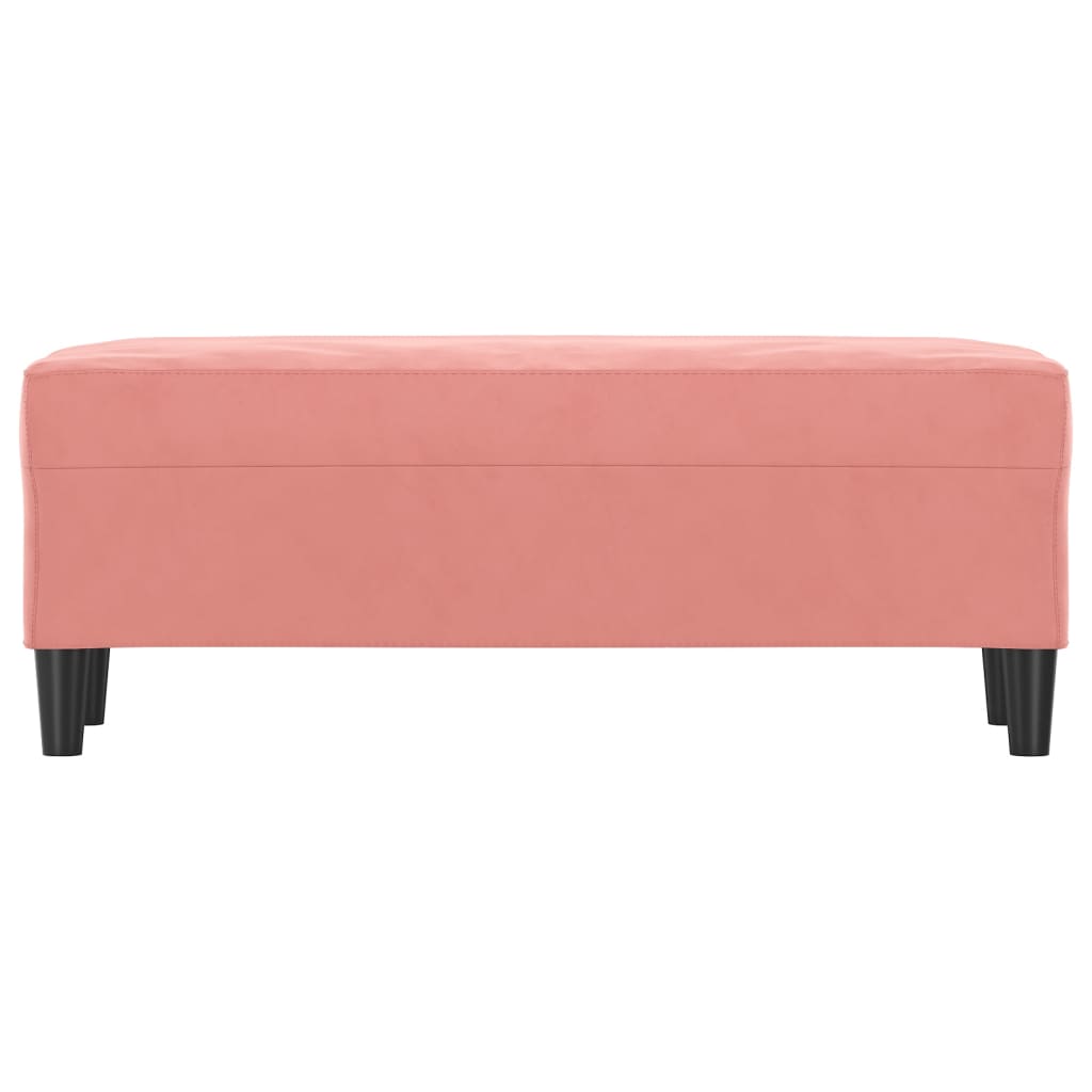 Bankje 100X35X41 Cm Fluweel Roze 100 x 35 x 41 cm