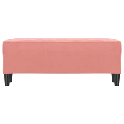 Bankje 100X35X41 Cm Fluweel Roze 100 x 35 x 41 cm
