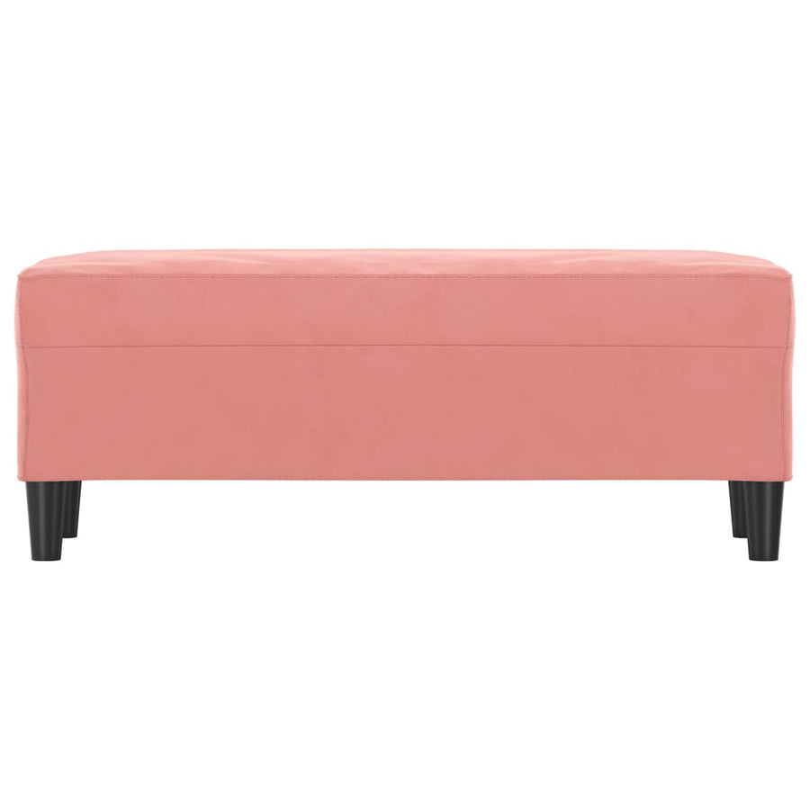 Bankje 100X35X41 Cm Fluweel Roze 100 x 35 x 41 cm