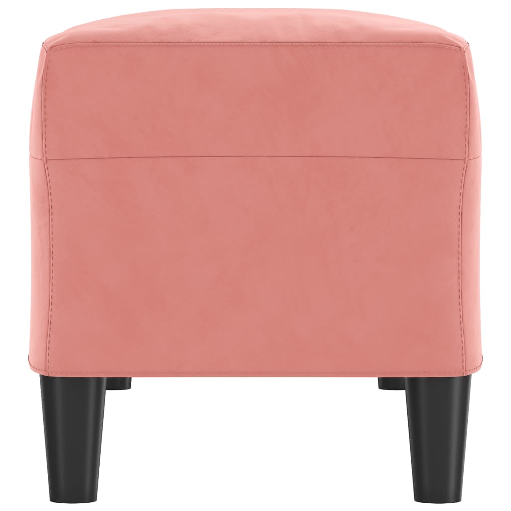 Bankje 100X35X41 Cm Fluweel Roze 100 x 35 x 41 cm