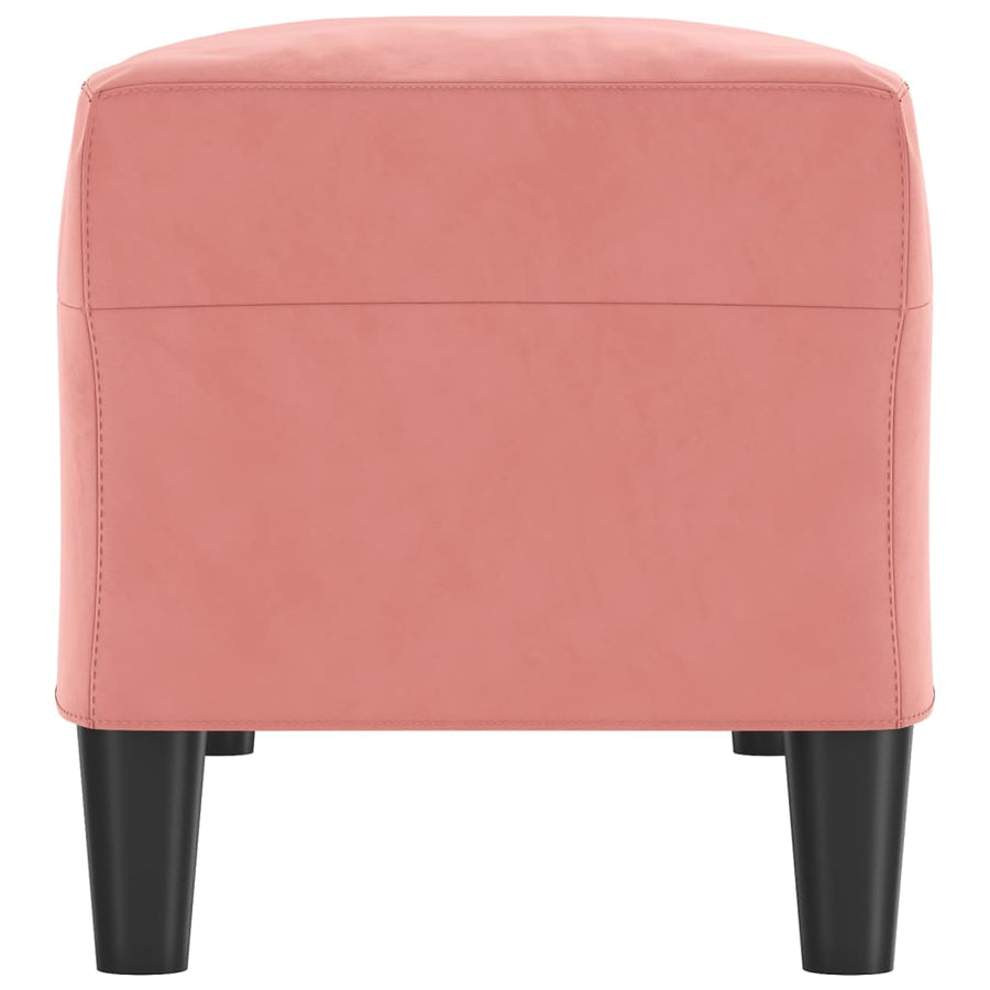 Bankje 100X35X41 Cm Fluweel Roze 100 x 35 x 41 cm
