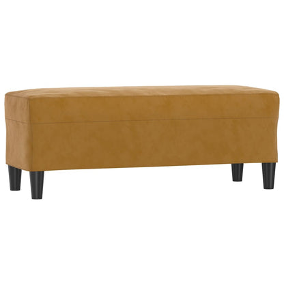 Bankje 100X35X41 Cm Fluweel Bruin 100 x 35 x 41 cm