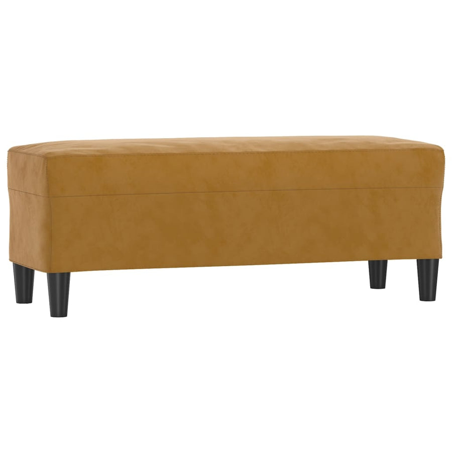 Bankje 100X35X41 Cm Fluweel Bruin 100 x 35 x 41 cm