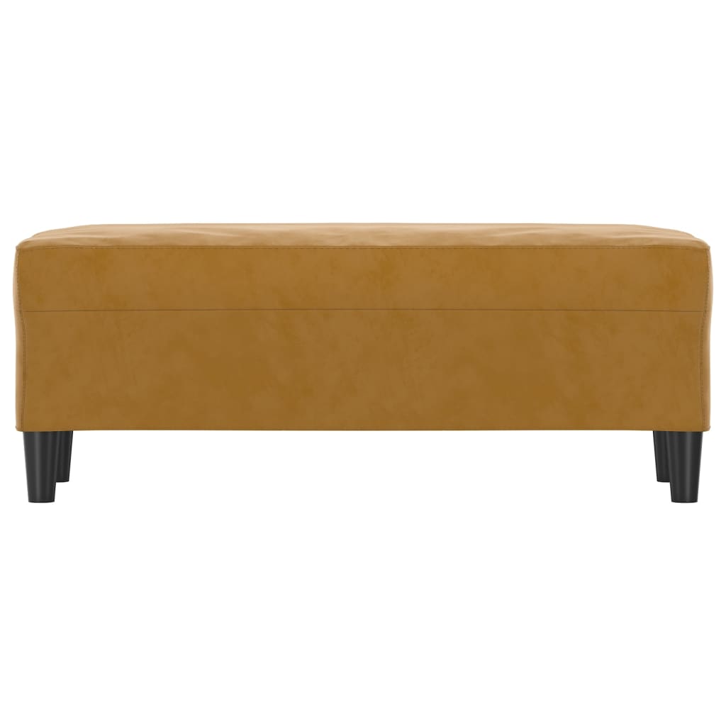 Bankje 100X35X41 Cm Fluweel Bruin 100 x 35 x 41 cm