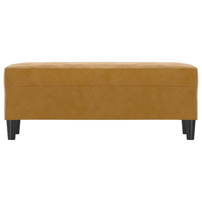 Bankje 100X35X41 Cm Fluweel Bruin 100 x 35 x 41 cm