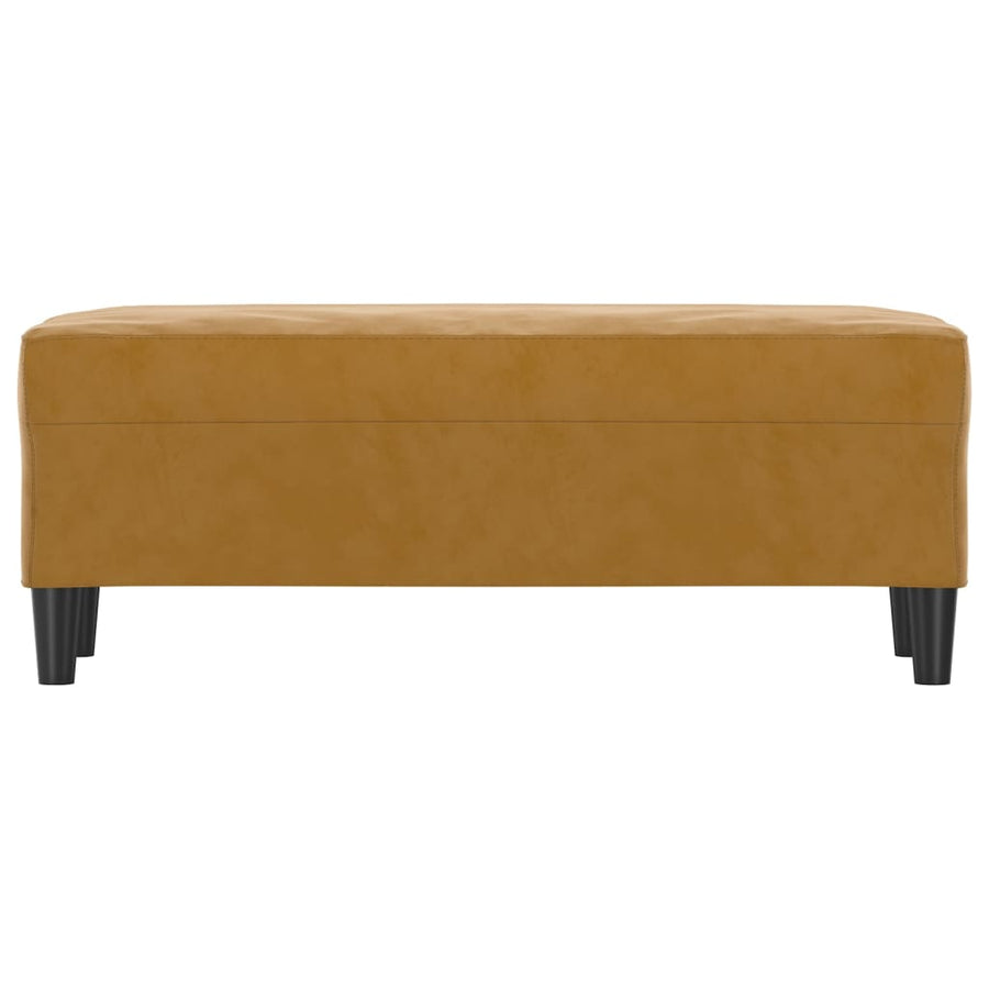 Bankje 100X35X41 Cm Fluweel Bruin 100 x 35 x 41 cm