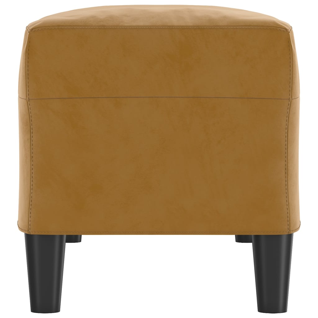 Bankje 100X35X41 Cm Fluweel Bruin 100 x 35 x 41 cm