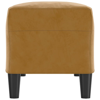 Bankje 100X35X41 Cm Fluweel Bruin 100 x 35 x 41 cm