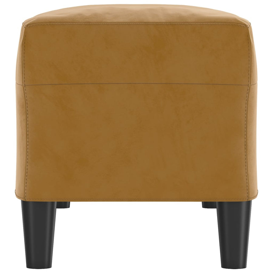 Bankje 100X35X41 Cm Fluweel Bruin 100 x 35 x 41 cm
