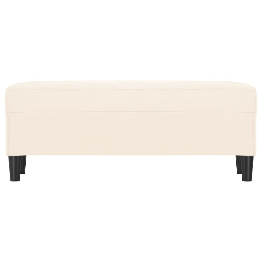 Bankje 100X35X41 Cm Fluweel Crèmekleurig