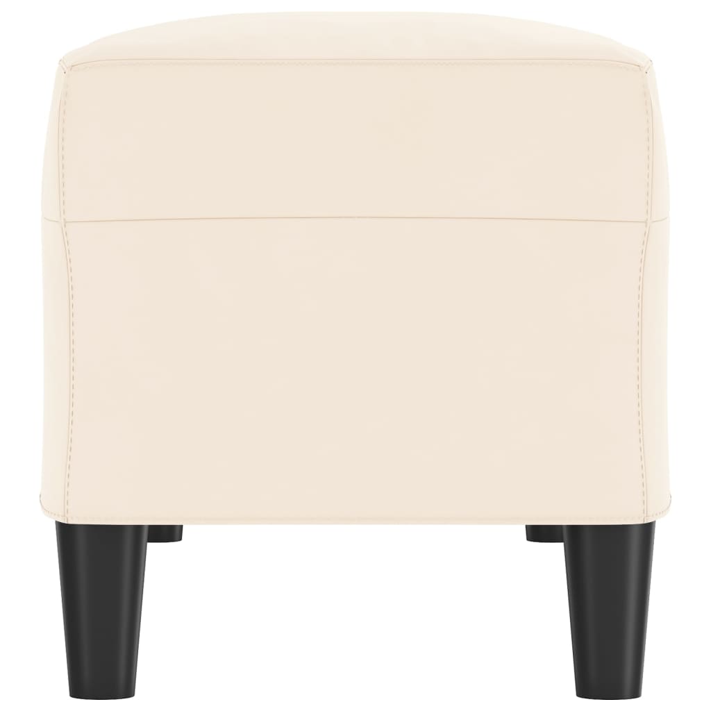 Bankje 100X35X41 Cm Fluweel Crèmekleurig