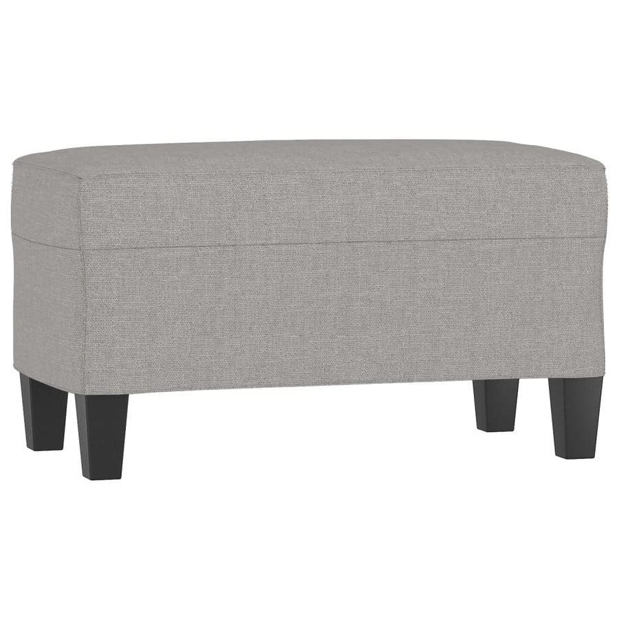 Bankje 70x35x41 cm stof lichtgrijs