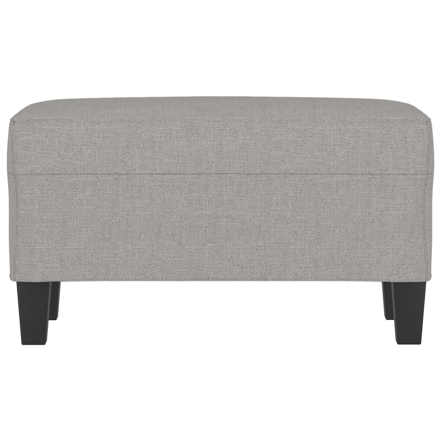 Bankje 70x35x41 cm stof lichtgrijs