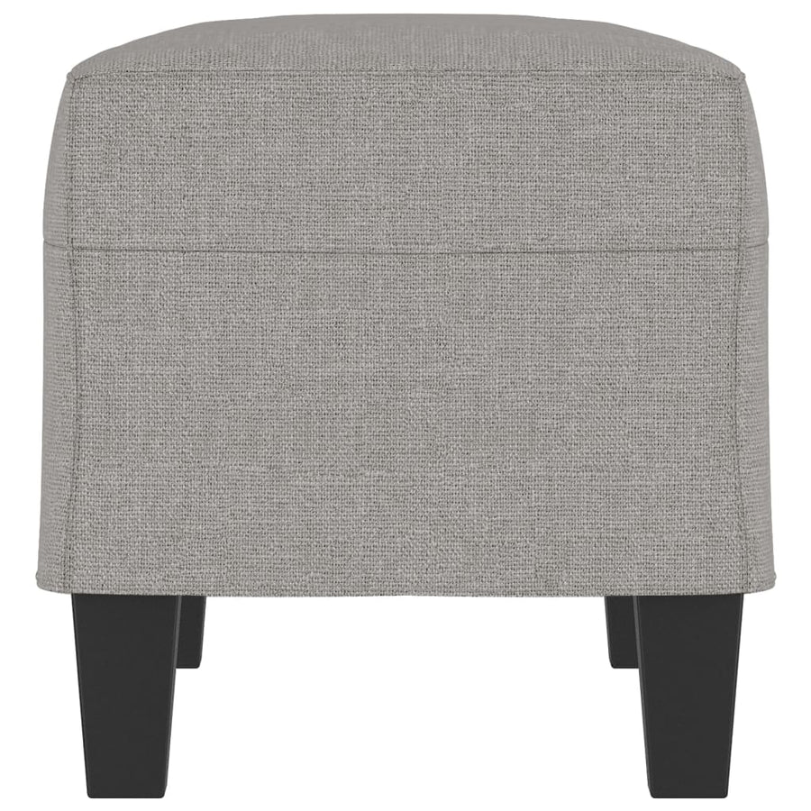 Bankje 70x35x41 cm stof lichtgrijs