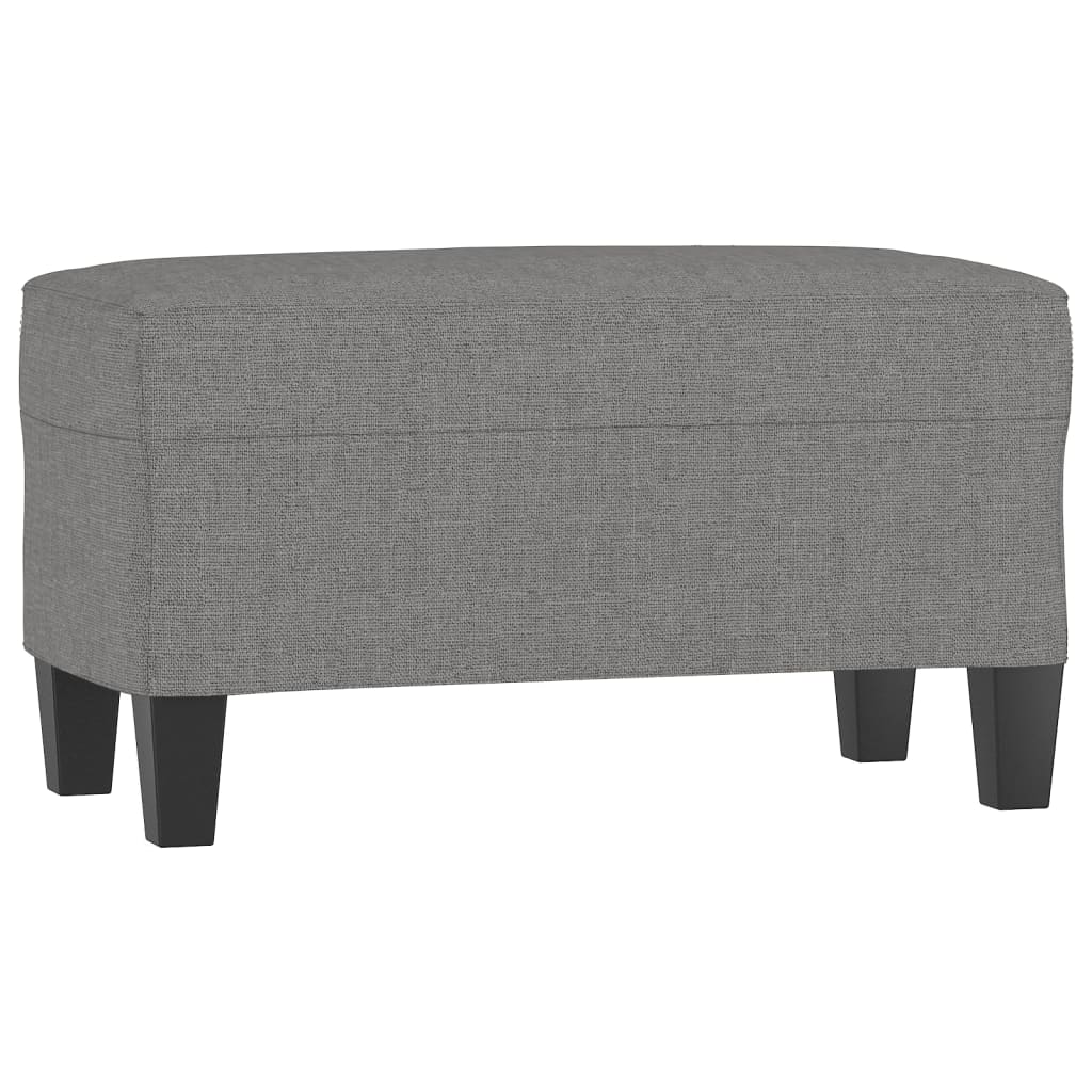Bankje 70x35x41 cm stof donkergrijs