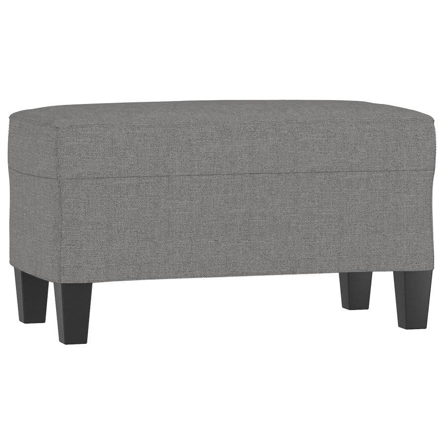 Bankje 70x35x41 cm stof donkergrijs